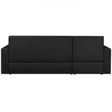 thumbnail of Canapé d'angle réversible convertible 3 places - Simili noir - Contemporain - L 235 x P 85 - 153 cm - ROMAN AUCUNE