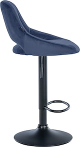 thumbnail of CLP 2er Set Barhocker Milet Samt Samt HBT: 85x47x48 cm Metall matt schwarz blau