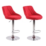 thumbnail of 2er Set Barhocker Lazio Stoff rot