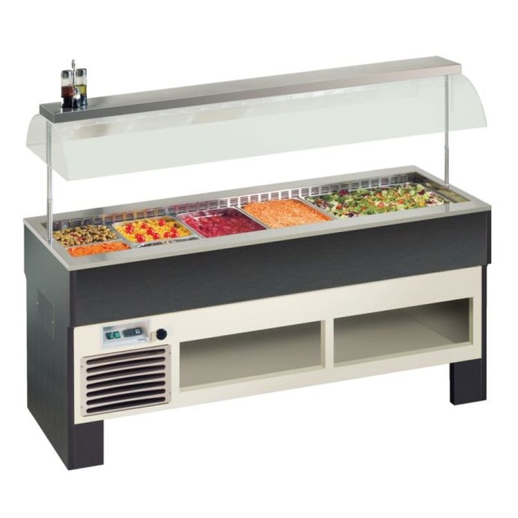 KBS Salatbar Frühstück Dessertbuffet 2054x750x1528 mm fahrbar GN 1/1 230 Volt
