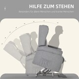 thumbnail of Relaxsessel elektrisch Grau 111x94x74 cm mit Aufstehhilfe bis 200 kg Liegefunktion 135 Grad Seitentasche pflegeleichter Bezug