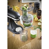 thumbnail of KitchenAid Entsafter Vorsatz 5KSM1JA, 16 x 24 x 29 cm, Kunststoff/Edelstahl, 1 l, mit Einfüllöffnung/ Einfülltablett/ Stopfer, transparent/grau