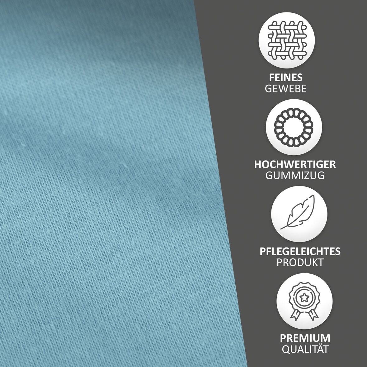 Spannbettlaken Jersey 100% Baumwolle 180-200x220 cm Petrol 2er Pack
