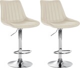 thumbnail of DELUKE® Barhocker 2er Set RIO - Creme, Kunstleder, Chrom | Barhocker mit Lehne Barstuhl Tresenhocker Tresenstuhl Kneipenhocker Kneipenstuhl