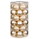 thumbnail of 30 Weihnachtskugeln 6cm Glas Christbaumkugeln Weihnachtsbaumkugeln champagner