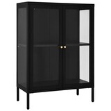 thumbnail of vidaXL Sideboard Schwarz 75x35x105 cm Stahl und Glas