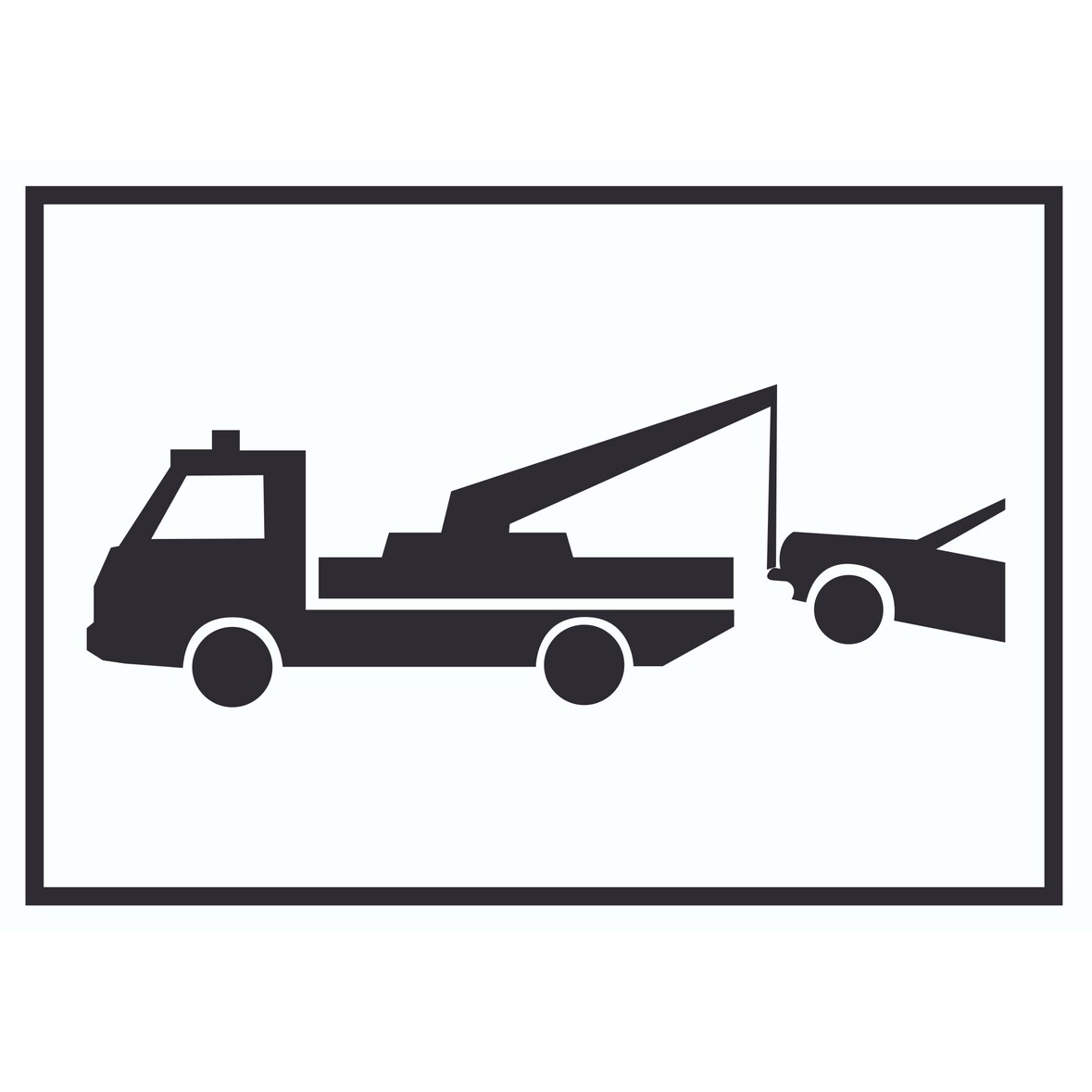 Widerrechtlich abgestellte Fahrzeuge Symbol Schild A6 (105x148mm)