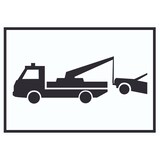 thumbnail of Widerrechtlich abgestellte Fahrzeuge Symbol Schild A6 (105x148mm)