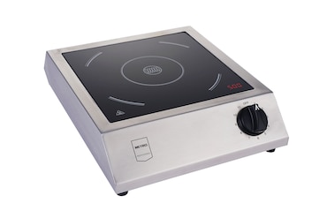 METRO PROFESSIONAL Plaque de cuisson à induction GIC3600, Acier inoxydable / Vitrocéramique, 33x42x10cm, 3500W,  protection anti-surchauffe,  Argent