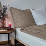 thumbnail of LUMALAND Premium Bettwäsche Everyday - Ganzjahres Bettbezug 155x200 cm & Kissenbezug 80x80 cm - Taupe