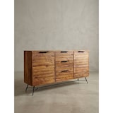 thumbnail of Design Sideboard NISHAN 160 x 40 x 88 cm Sheesham Massiv Holz, Kommode mit Türen & Schubladen, Massive Anrichte Industrial, Massivholz Schrank mit