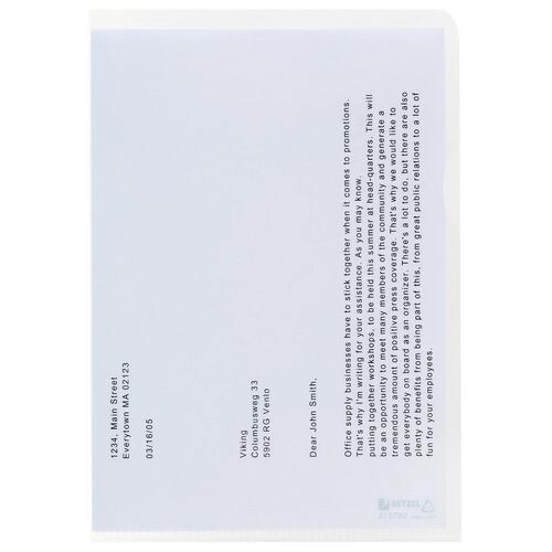 Hetzel Sichthüllen DIN A5 PP (Polypropylen) Transparent 50 Stück