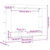 thumbnail of vidaXL TV-Schrank Grau Sonoma 152x22x113 cm Holzwerkstoff