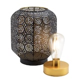 thumbnail of Securit® Lampe de table LED sans fil "Marrakech" - Noir/Doré - Intérieur/Extérieur - Câble magnétique inclus