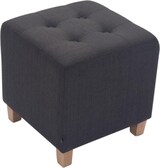 thumbnail of CHEFGASTRO 2er Set Sitzhocker ZION antik-hell HxBxT 46x45x45cm Stoff Dunkelgrau