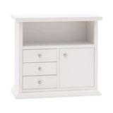 thumbnail of shopinnovativo -Mobile porta tv 1 anta 3 cassetti arte povera in legno massello e mdf con rifinitura in bianco 84x40x80 H