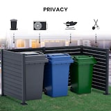 thumbnail of Pannello frangivista da giardino a doghe in polietilene, resistente e facile da montare, per schermare e arredare spazi esterni (4 pannelli)