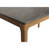 thumbnail of Mesa de sala de jantar HWC-M55, mesa de jantar, madeira maciça HDF laminado melamina 135x80cm, aspeto mármore/pedra, pernas de cor clara