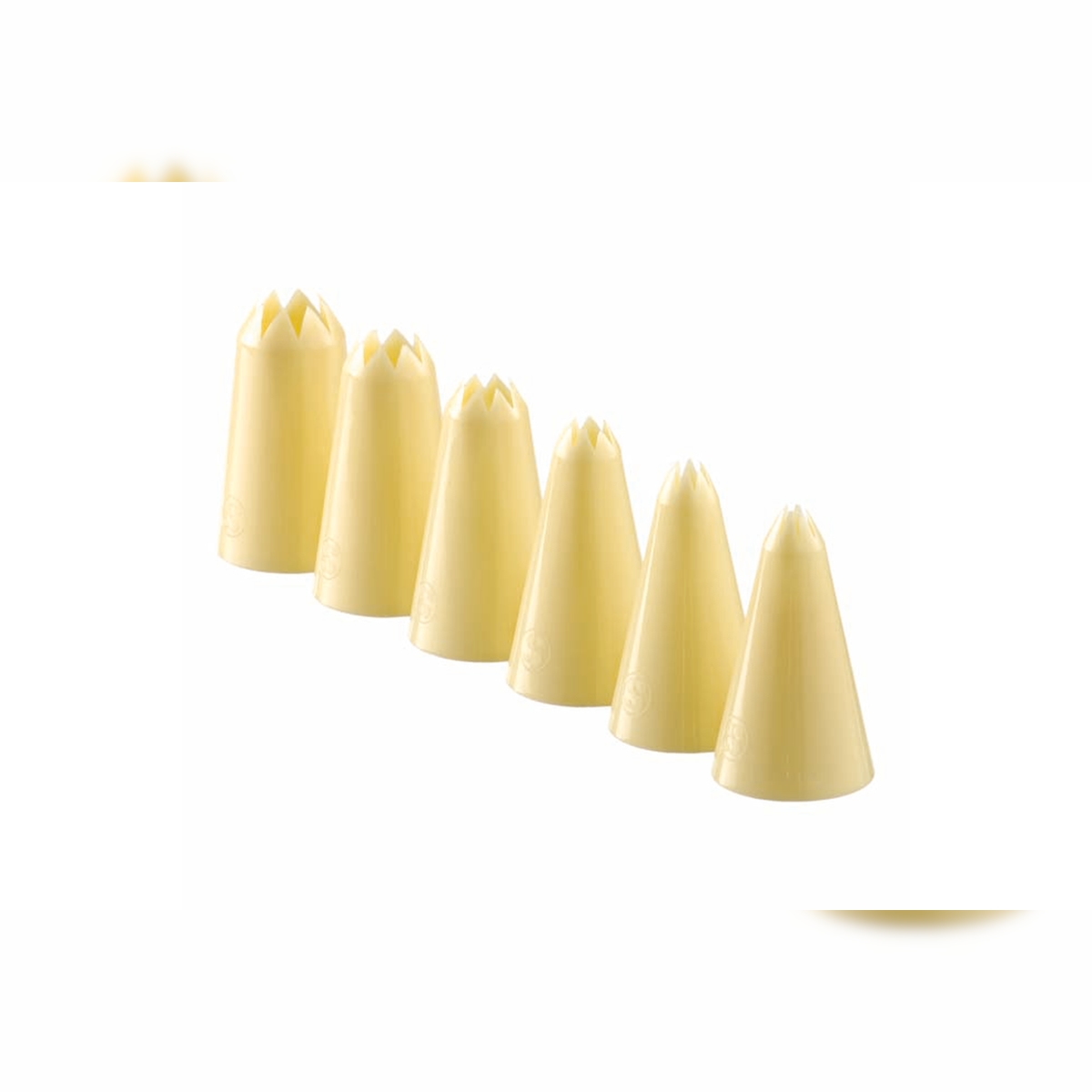 Schneider - Sterntüllenset 6-tlg., PP, elfenbein, Höhe: 6 cm