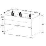 thumbnail of VCM Beistelltisch & Couchtisch Mantila Weiß / Honig-Eiche H. 39 x B. 71 x T. 36 cm