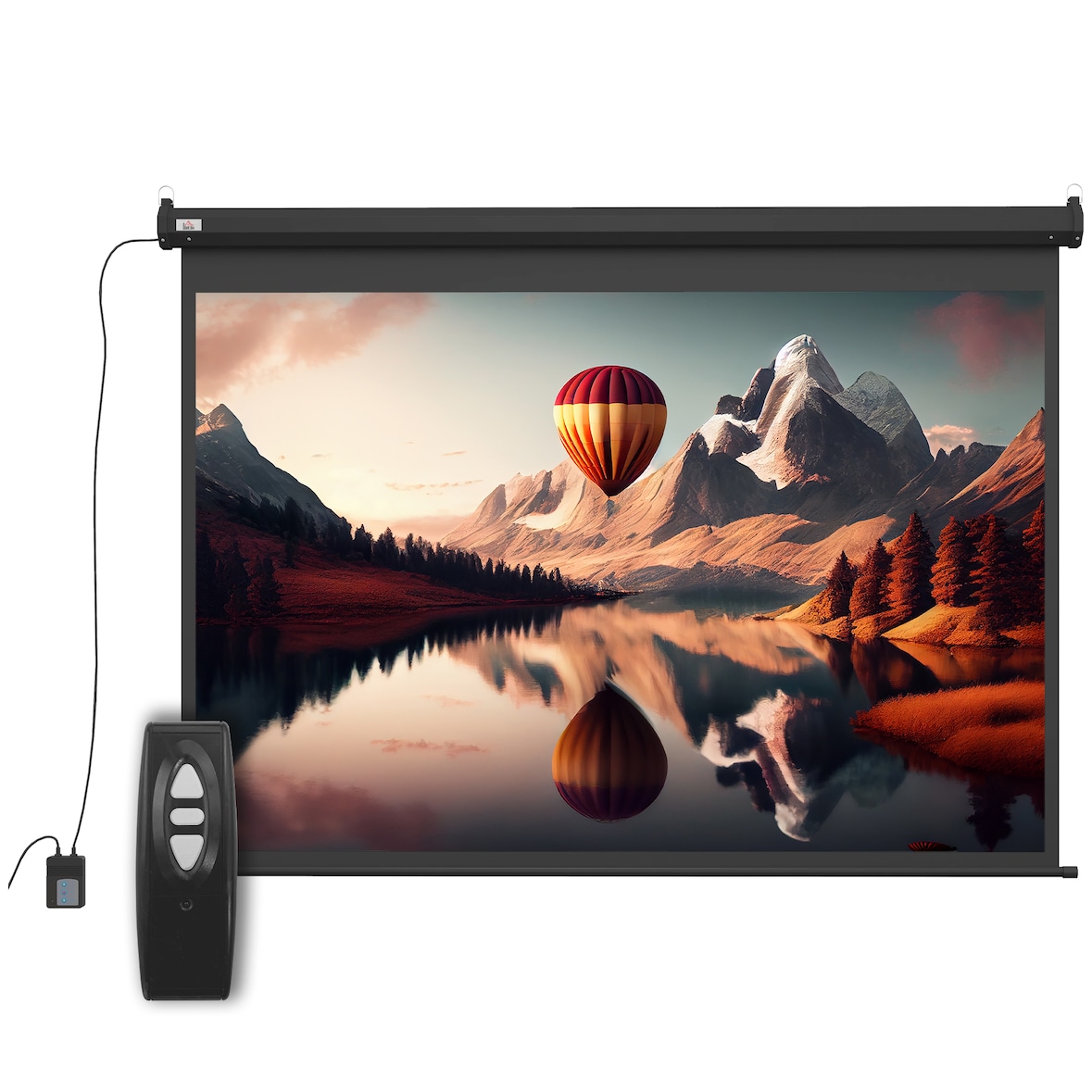 Beamer Projectiescherm wand Electrisch - 171x130 cm / 84 inch - Zwart