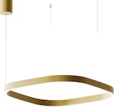 thumbnail of Criseide S/1P Q Pendelleuchte – 60 W LED, 3000 K, 3100 lm, goldfarbenes Aluminium – dimmbar, zweifarbige Phasenanschnittsbeleuchtung – Gealuce