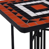 thumbnail of Mosaik-Beistelltisch Terrakotta und Weiß Keramik