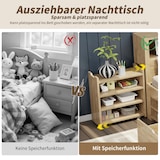 thumbnail of Kinderbett 140x200 cm mit Stauraum und Lattenrost – multifunktionales Design in Naturholz für ordentliches Kinderzimmer