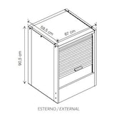 thumbnail of Mobile armadio coprilavatrice a serrandina in plastica resina L67xP59xH91cm Garofalo