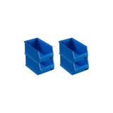 thumbnail of PROREGAL Wandleiste mit 4x Blaue Sichtlagerbox 3.0 mit Abdeckung | HxBxT 12,6x60,5x23,6cm | Wandhalterung, Kleinteileaufbewahrunghalterung