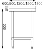 thumbnail of Vogue Edelstahl Arbeitstisch Mit Aufkantung Und Regalboden 60X60 Cm
