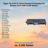thumbnail of Gigao TN-2120 XL Toner Schwarz kompatibel für Brother DCP-7040 (5.200 Seiten)