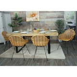 thumbnail of Conjunto de 6 cadeiras de jantar HWC-M28, cadeira de cozinha cadeira de vime cadeira de vime cadeira de vime cadeira de vime, Kubu rattan metal