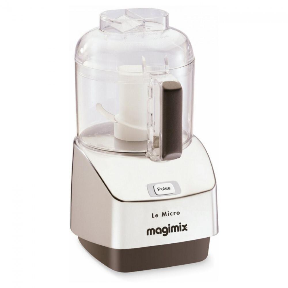 Mini hachoir micro chrome mat -  80.00 cl Argent / Métallique Autre forme Plastique Magimix 17.00x12.00 cm