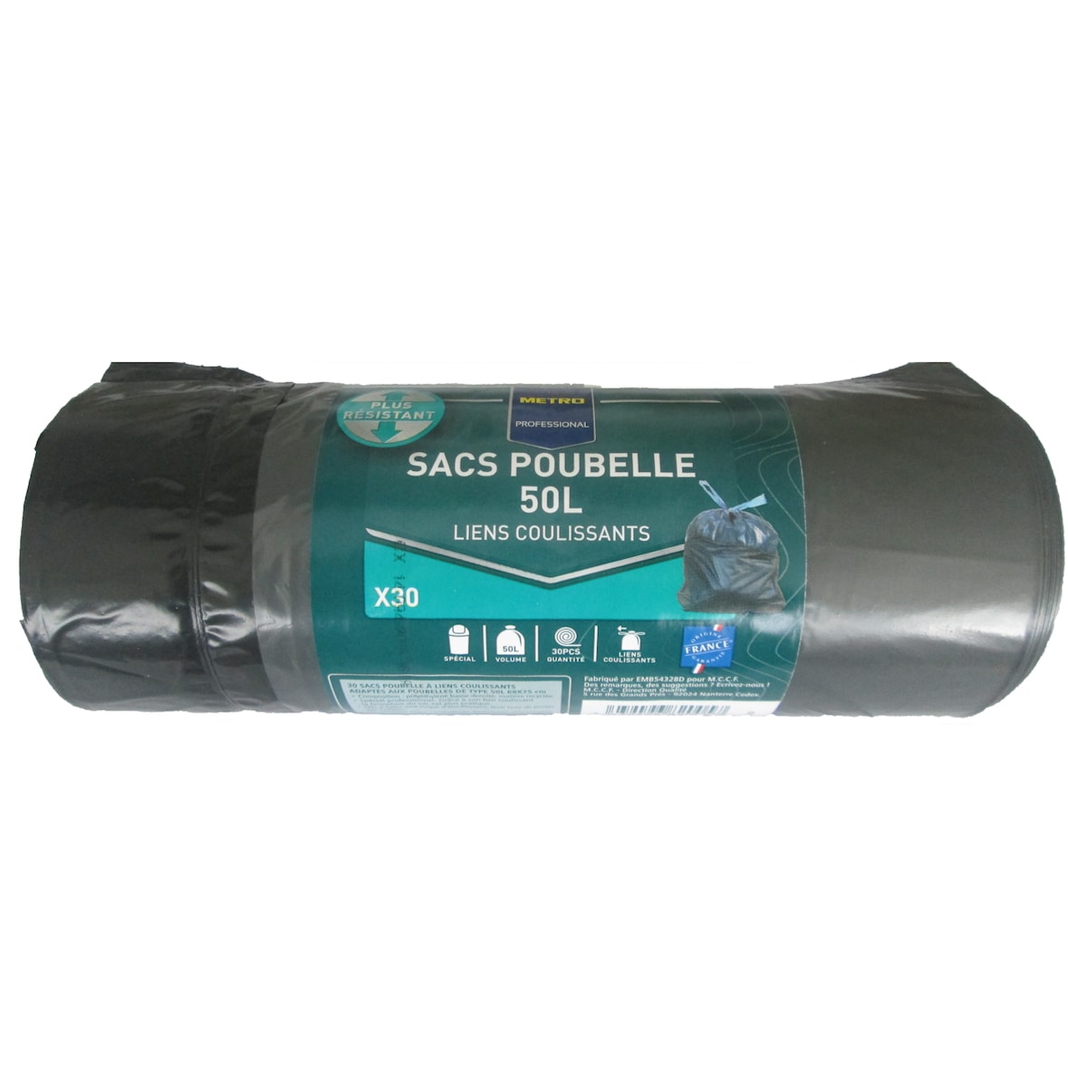 METRO Professionnal Sac poubelle coulissant 50 L x 30