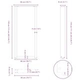 thumbnail of vidaXL Bartafelpoten 2 st U-vormig 50x(110-111) cm staal zwart