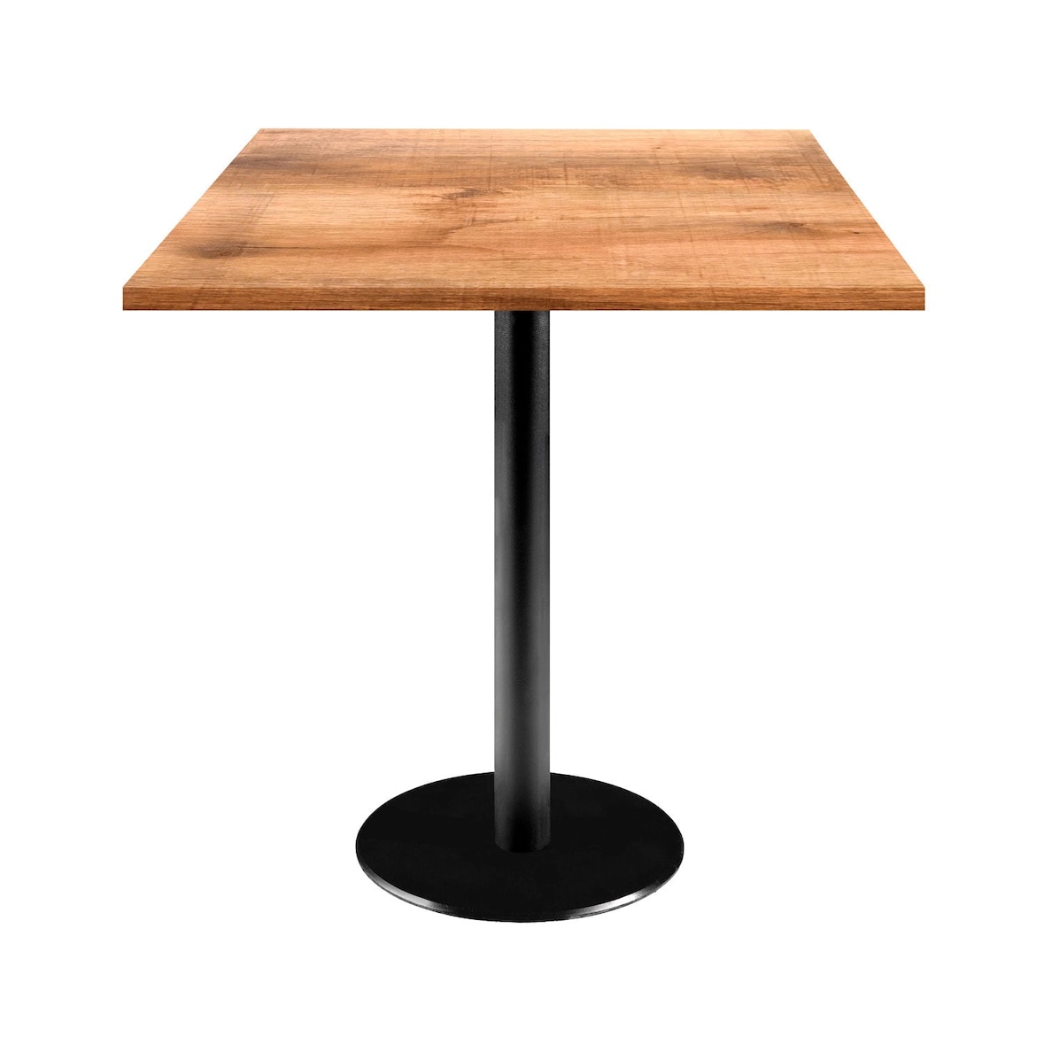 Restootab - Mesa 70x70cm - Modelo Roma em madeira tanino claro