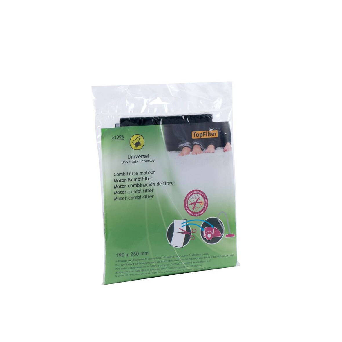 TopFilter Universal-Kohlefilter für Staubsauger