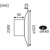 thumbnail of Paulmann LED Wandeinbauleuchte Neordic Dekorativ  rund 123mm  2W 30lm 230V  2700K Weiß matt 92926