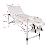 thumbnail of 3 Zonen Massageliege mit 5cm Polsterung und Aluminiumgestellbeige