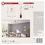 thumbnail of Paulmann Neordic Luminaire en suspension Ketil  E27   max. 7x60W Noir gradable Silicone#Métal 50390