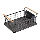 thumbnail of WellHome - Escurreplatos en Acero en color Negro con asas de madera 18,8x42,6x31cm
