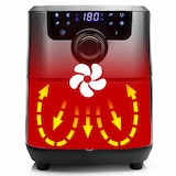 thumbnail of Princess 182037 Smarte Heißluftfritteuse 4,5 Liter, Edelstahl, Digitales Touch-Display, 8 Programme, Timer, App-bedienbar, 1500 W, Silber/Schwarz