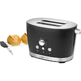 thumbnail of Clatronic TA 3690 Tostadora Pan, 2 Rebanadas, Regulador Nivel Tostado, 3 Funciones, Calienta Panecillos, Recogemigas, Negro, 850W