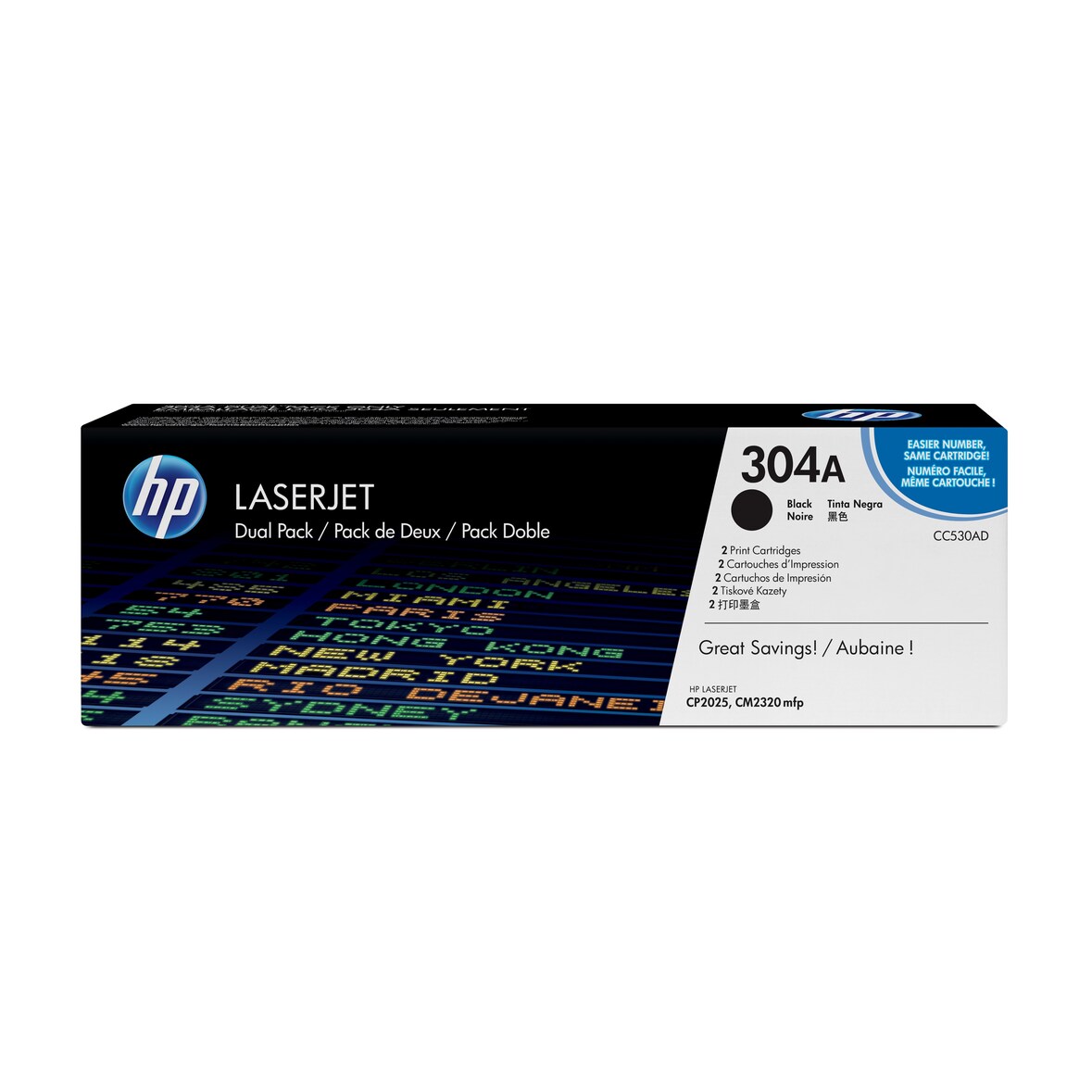 HP 304A 2er-Pack Schwarz Original LaserJet Tonerkartuschen