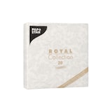 thumbnail of 14 X 20 Servietten "ROYAL Collection" 1/4-Falz 25 cm x 25 cm weiss "Ornaments"
