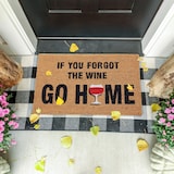 thumbnail of Relaxdays Fußmatte Kokos, Türvorleger Wein, 40 x 60 cm, lustiger Spruch, innen & außen, Fußabtreter rutschfest, natur