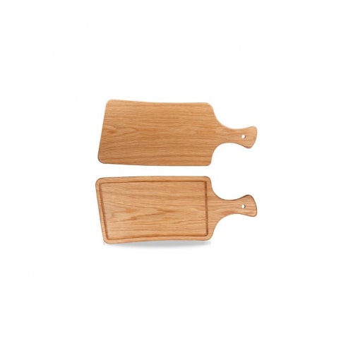 4 x Brett mit Griff eckig 48x20cm OAK WOOD