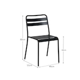 thumbnail of METRO Professional Chaise de terrasse BASALT, empilable, acier, gris foncé