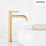 thumbnail of Julia | Rubinetto da bagno alto Hotel Gastro Gold spazzolato |Rubinetto premium in acciaio inossidabile per lavelli alti |Rubinetto ad alta pressione